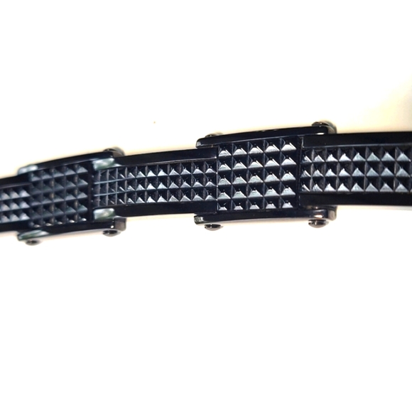 Inox Jewelry Men's Black IP 316L Stainless Adjustable Link Bracelet 8.25" - Picture 3 of 7